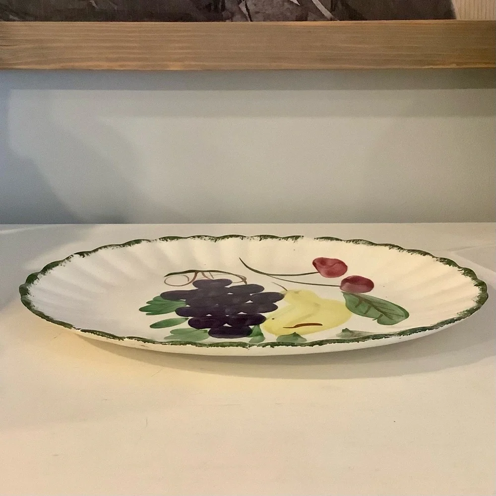 Vintage Blue Ridge Southern Pottery Fruit Fantasy Platter - Picture 3 of 5